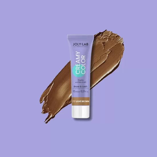 Joly:Lab Creamy Color light brown -  krāsa uzacīm un skropstām, gaiši brūna 15 ml 